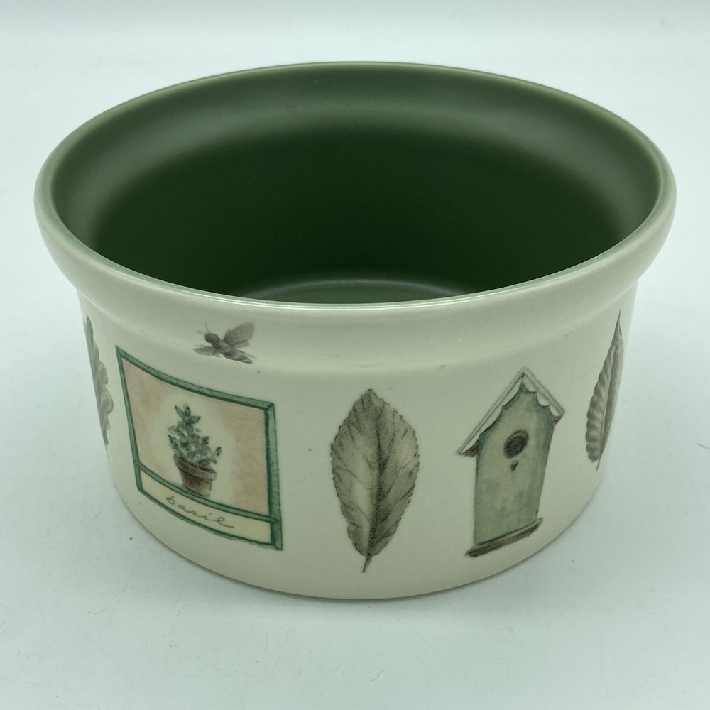 Pfaltzgraff Naturewood Open‎ Butter Tub Crock Sage Cottagecore Vintage Farmhouse